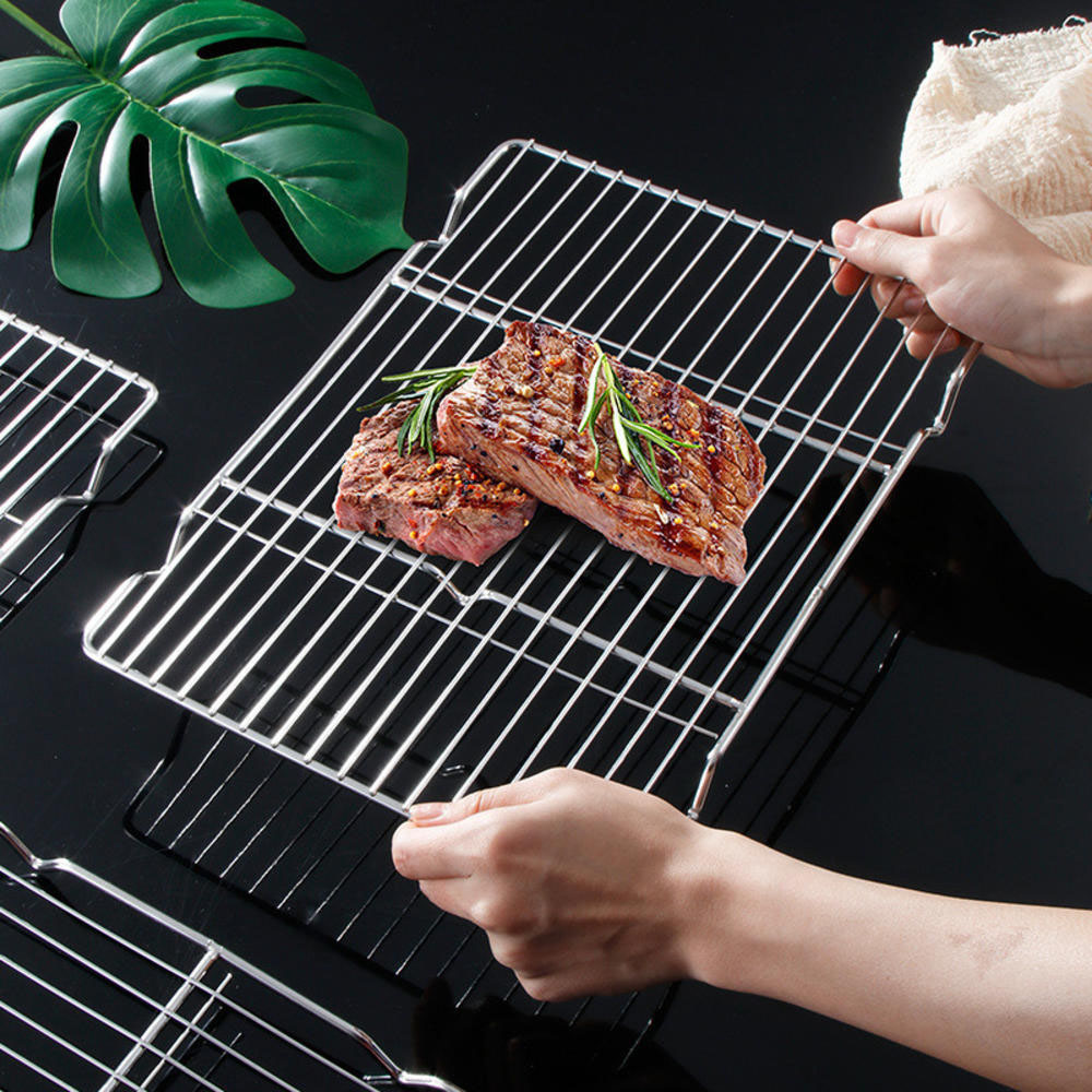 Kitchen Gadgets China - ステンレススチール バーベキューメッシュマット 再利用可能 耐熱性 BBQ ベーキングネットパッド
