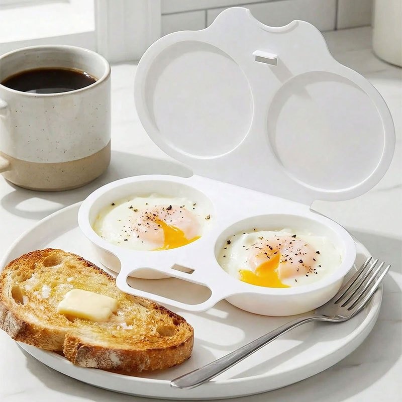Kitchen Gadgets To Gift - 電子レンジ用蒸し卵ボックス、朝食、弁当、ランチの作成に、キッチンガジェット、新学期シーズン、クリスマスギフトに。