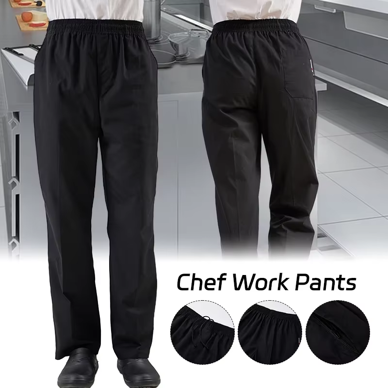 Kitchen Gadgets China - 高品質シェフボトムス男性用新しいシェフパンツ調理レストランキッチン軽量黒シェフズボンアクセサリー女性