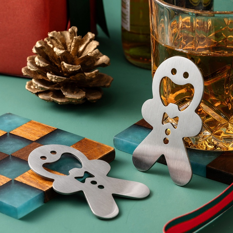 ジンジャーブレッドマン ボトルオープナー ステンレス製 ビー - Kitchen Gadgets To Gift のレビューと価格