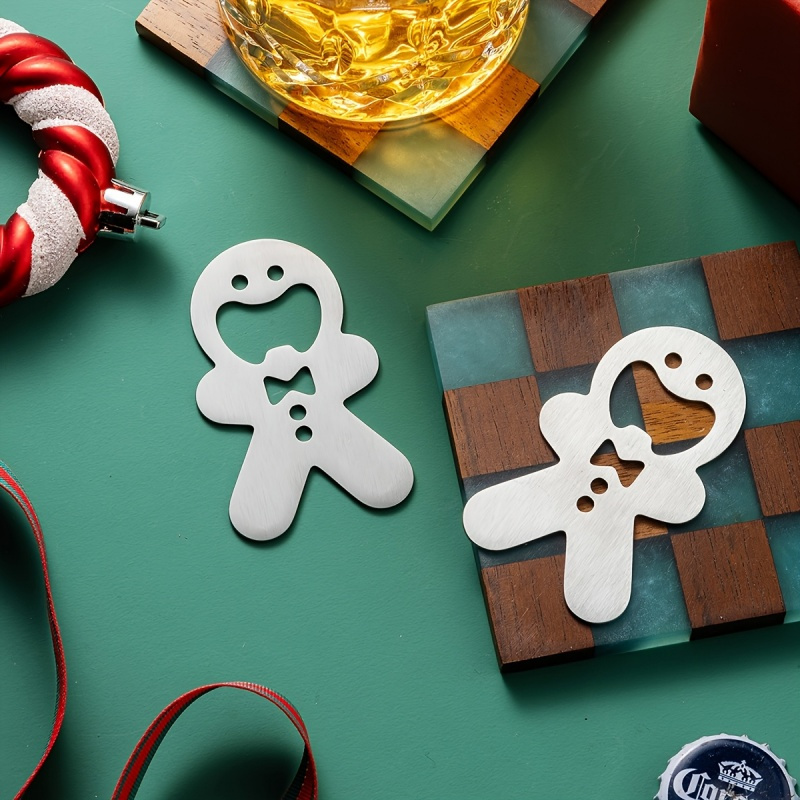 ジンジャーブレッドマン ボトルオープナー ステンレス製 ビー - Kitchen Gadgets To Gift のレビューと価格