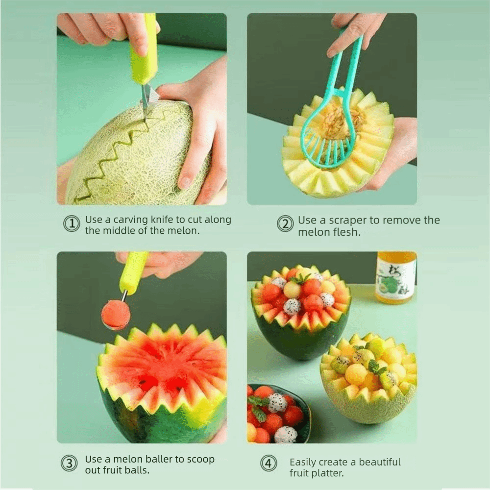 お手入れ簡単 3 in 1 メロンスクープ 両頭プラスチック - Avocado Slicer Tool のレビューと価格