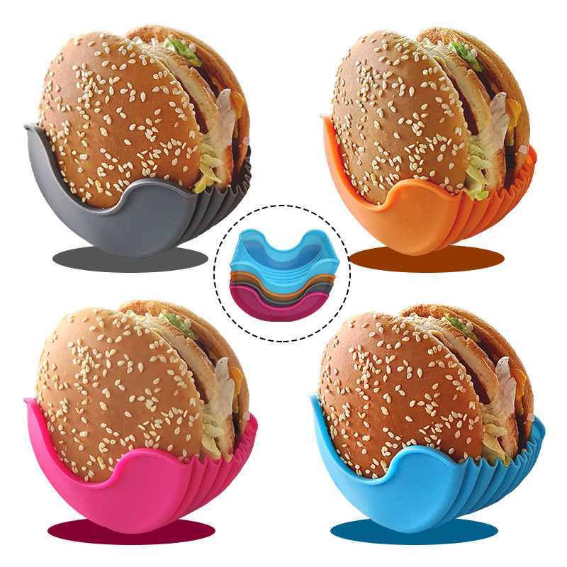 キッチンアクセサリー シリコンハンバーガーホルダー 非接触食 - Kitchen Gadgets Dropshipping のレビューと価格