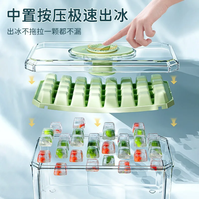 収納ボックス付きプレスタイプ角氷トレイ,シリコン型,ビール型 - Kitchen Gadget Amazon のレビューと価格