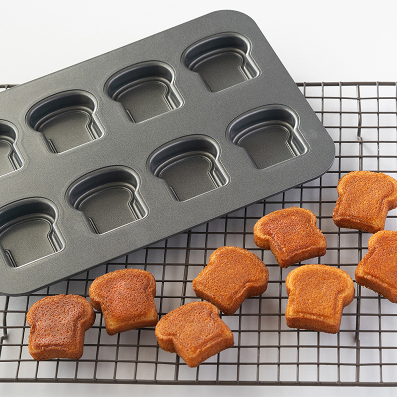 8 空洞トーストパンパターン炭素鋼ケーキ型マドレーヌマフィン - Kitchen Gadget Amazon のレビューと価格