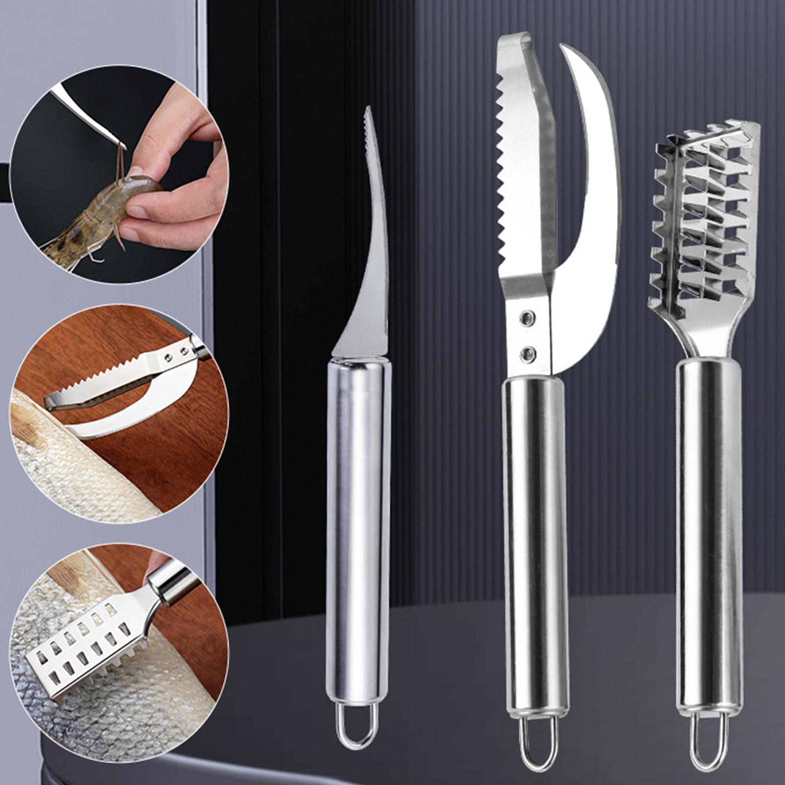 魚鱗除去ナイフ、エビの糸取り、ステンレス製魚鱗除去器、魚の皮 - Kitchen Gadget Amazon のレビューと価格
