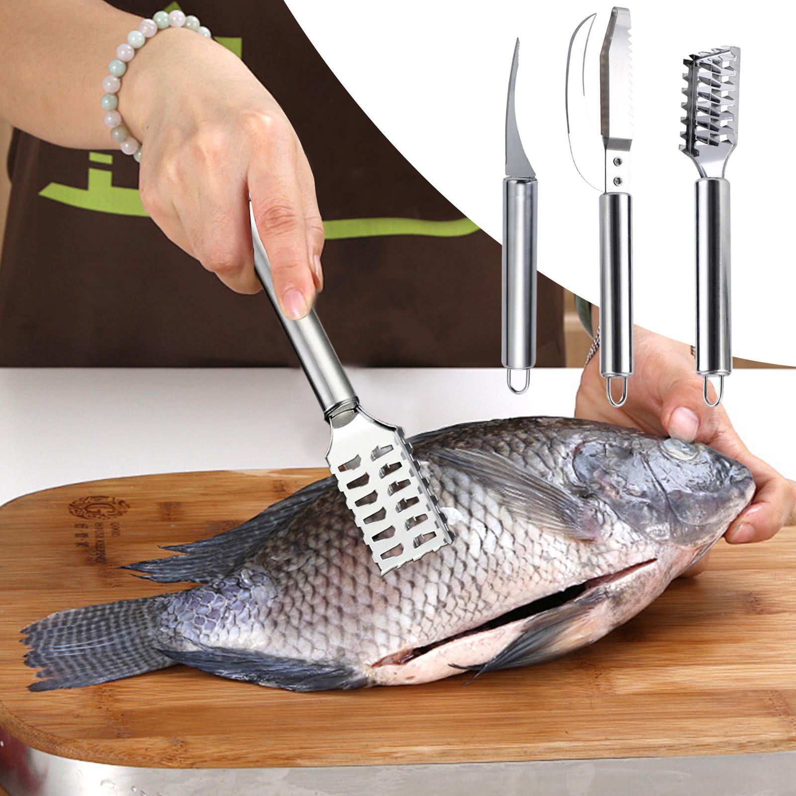 魚鱗除去ナイフ、エビの糸取り、ステンレス製魚鱗除去器、魚の皮 - Kitchen Gadget Amazon のレビューと価格