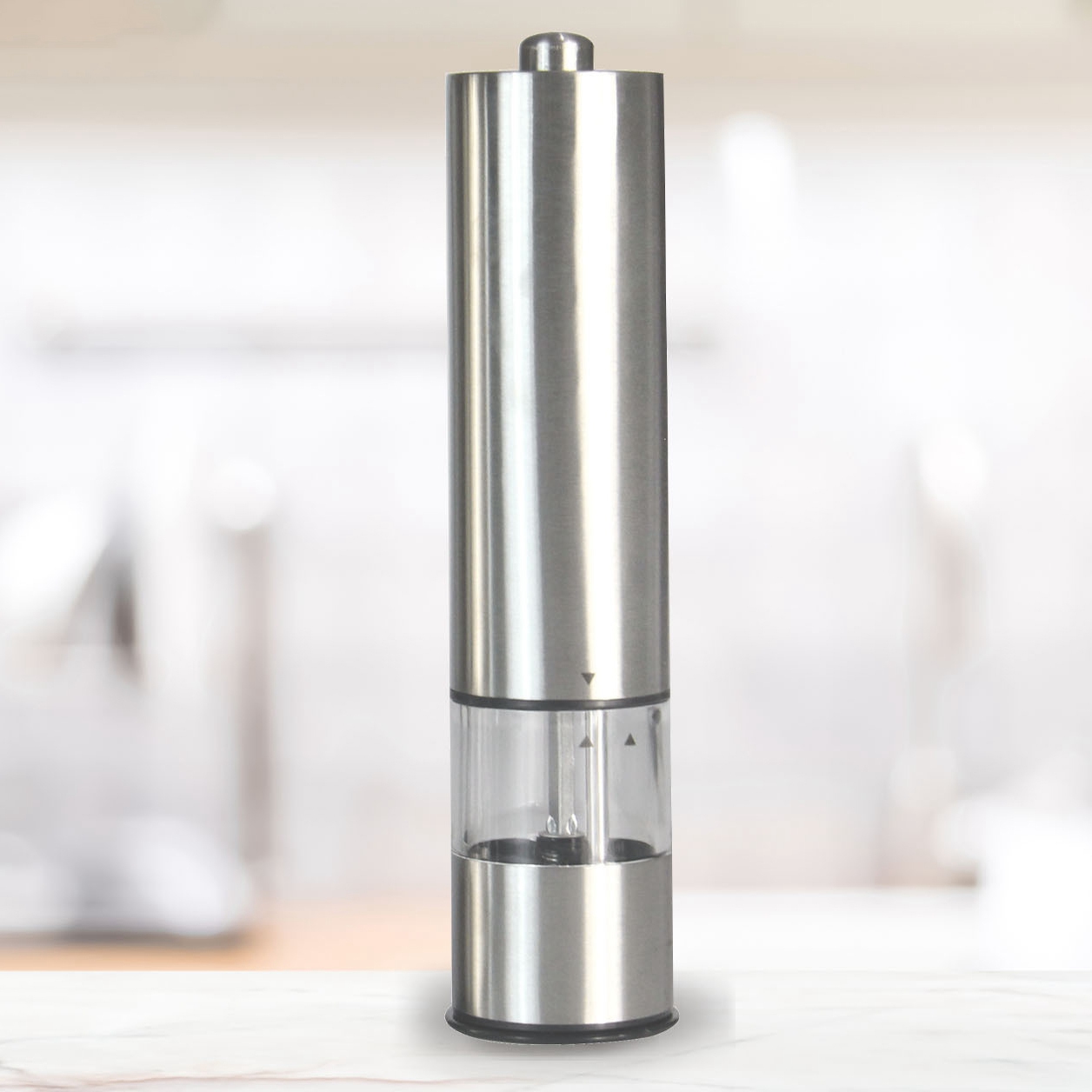 A56T-ステンレス製電動ソルト＆ペッパーミル 自動ハーブス - Kitchen Gadgets To Gift のレビューと価格
