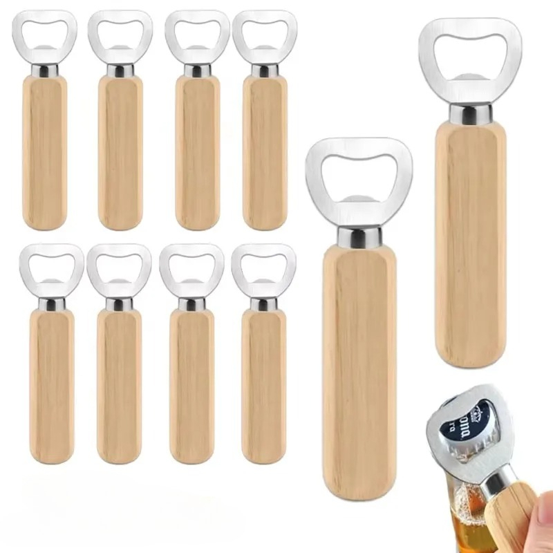 ステンレス鋼木製ボトルオープナー 家庭用キッチンバーレストラ - Kitchen Gadgets To Gift のレビューと価格