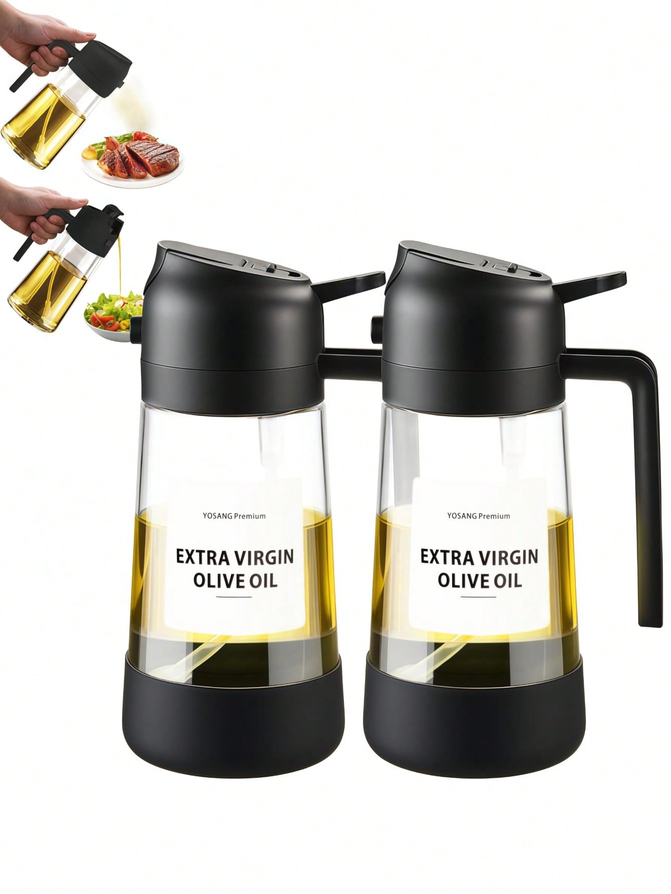 2個セット 2-in-1 オイルスプレーヤー＆ポアディスペン - Kitchen Gadgets You Must Have のレビューと価格